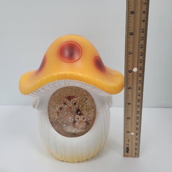 Cracker Barrel Mushroom Owl Glitter Globe NIB - Picture 12 of 12